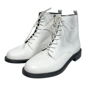 NWOB Sam Edelman | White Nina Lace Up Combat Boot 8.5